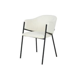 KRONOS White Chair With Gold Legs