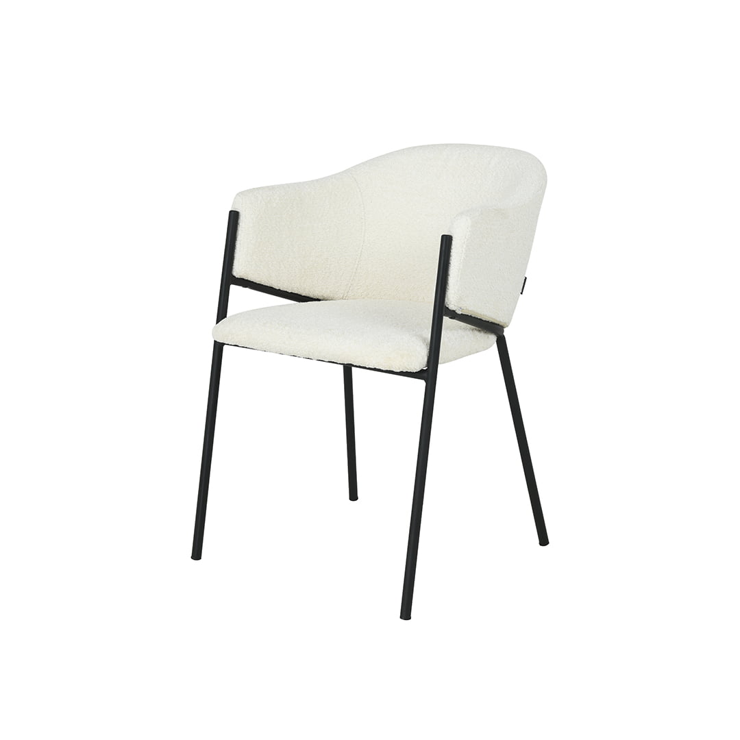 KRONOS White Chair With Gold Legs