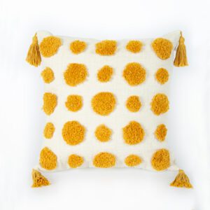 Yellow Tufted Pillow