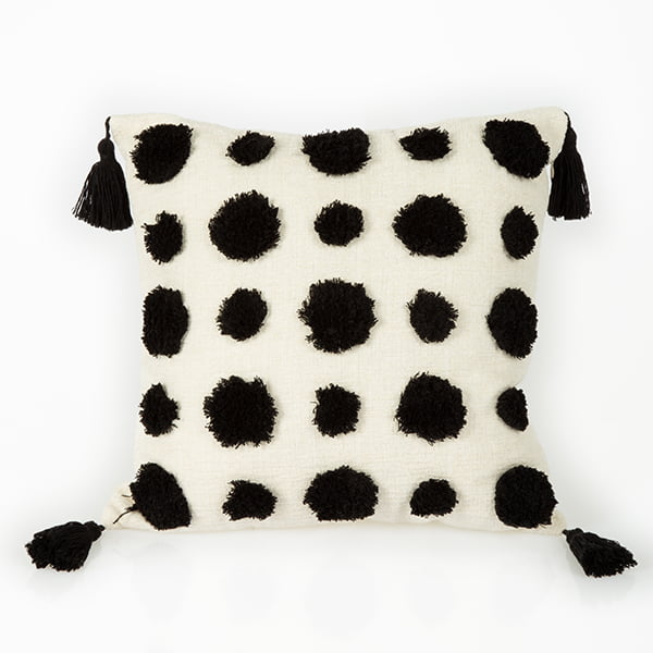 Black Tufted Pillow