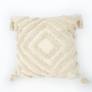 Beige Tufted Pillow