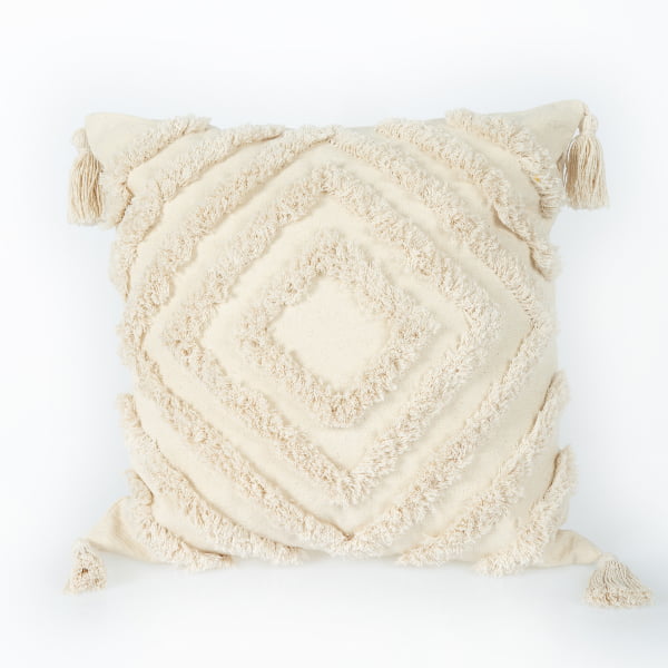 Beige Tufted Pillow