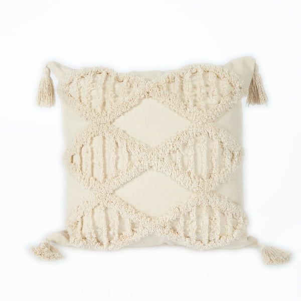 Canvas Tassels Throw Pillow