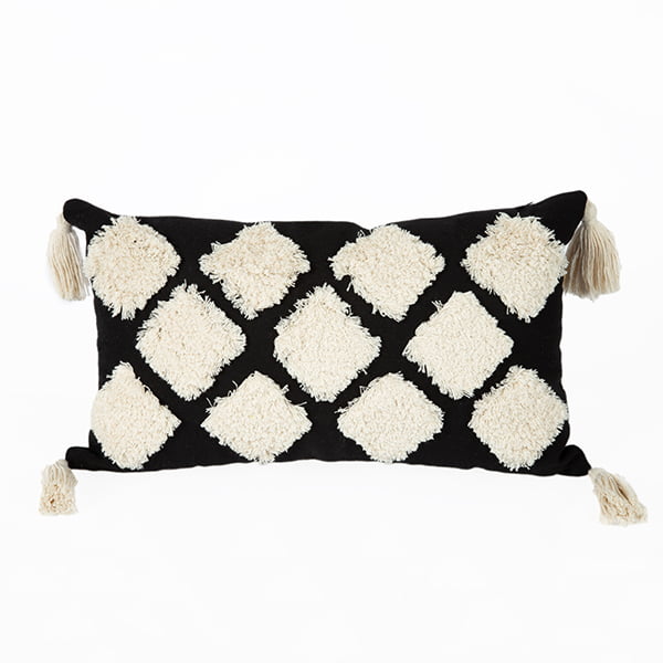 Black Tufted Pillow